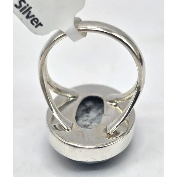 Genuine K2 Jasper Oval Ring Size 6.5 Sterling Silver 925 Handmade Southwest NWT - Picture 7 of 10